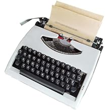 Vintage Typewriter, Classic Retro Manual Typewriter, Mechanical English Typewriter, Old-Fashioned Traditional Portable Manual Typewriter, Vintage Finish Antique Typewriters for Notes or Letters,White