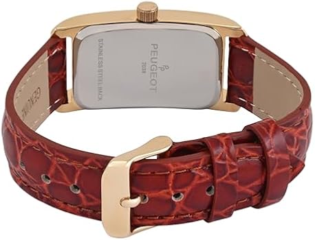 Peugeot Men's Classic Vintage Watch - Curved Stainless Steel Case