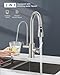 DAYONE Kitchen Faucet with Pull Down Spayer and Water Filter, 3 in 1 Sink Faucet with Drinking Water, 3-Way Kitchen Faucet with Purfied Water Faucet, Cold and Hot Mixer Filter Tap, Brushed Nickel