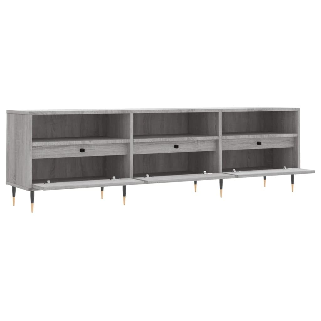 Mobile TV grigio Sonoma, 150 x 30 x 44,5 cm, in legno