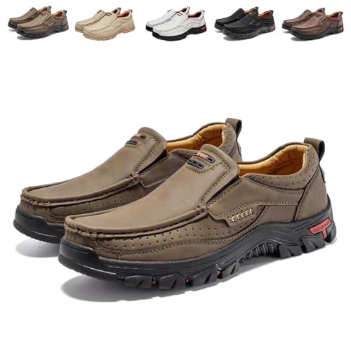 Mocasines de cuero elegantes para hombre zapatos casuales de alta comodidad