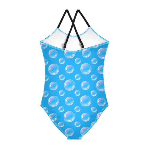 Bubble Pattern Girls One Piece Swimsuits Quick Dry Beach Swimwear Bathing Suit2
