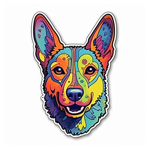 Yoonek Graphics Australian Cattle Australian Cattle Dog Vinyl Decal Sticker for Car, Laptop, Tumbler, More. #0010405-4"