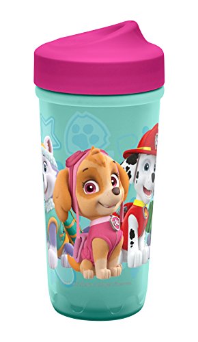 Zak Designs Toddleriffic Paw Patrol 8.7oz Sippy Cup for Toddlers - Patented PerfectFlo Adjustable Flow Valve and Leak-Proof Design, Paw Patrol Girl