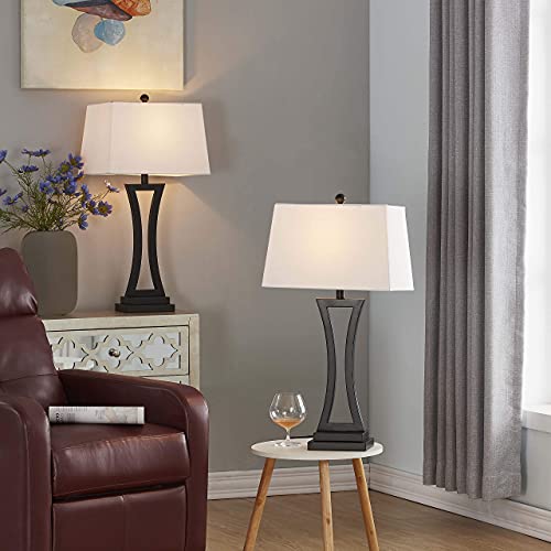 Set of 2 Modern Table Lamps for Living Room and Bedroom