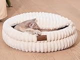 CheerPals Katzenbett mit Deckel 50cm, Waschbar Kuschelhöhle, Winterversteck mit Hochelastischer Schlafkissen für Alle Katze