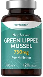 Green Lipped Mussel Capsules | 120 Count | for Humans | Supplement from 4:1 Extract | New Zealand Sourced | No Artificial Preservatives | by Horbaach