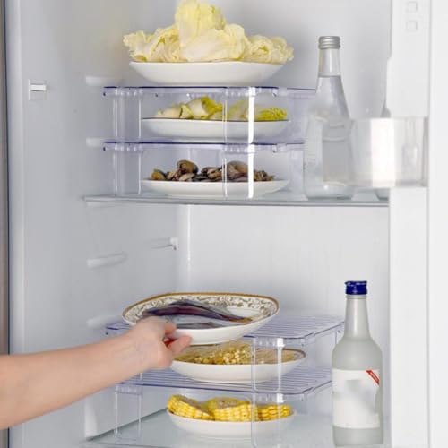 Support de rangement transparent et empilable HANABASS pour le frigo - 7