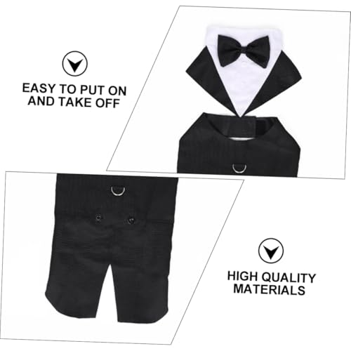 Traje formal con moño para perros talla L miniatura 3