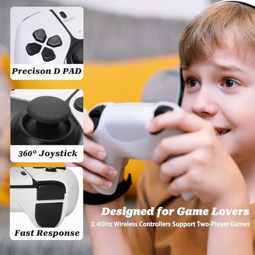 Wireless Retro Gaming Console, Nostalgia Game Stick with 23 Emulators 20000+ Games, Plug and Play Video Games for TV, 4K HDMI Output & 2.4G Wireless Controller Gamepad (M15 Game Stick) - Image 5