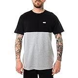 Colorblock-Design Vans Herren Colorblock Tee T - Shirt, Schwarz (Black/athletic Heather), Small