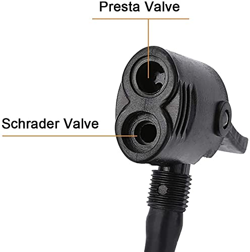 TRENDING Bike Floor Pump with 160PSI Precision Pressure Gauge, Bicycle Pump Portable Air Pump Inflator Foot Pump Fits Presta Schrader and Deutschland Valve for Bicycle,Ball,Scooter,Car and Toys etc