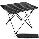 OUARTV Mesa Plegable Camping,55 * 41 * 40 cm Mesa Plegable Camping Portátil con Tablero de Aluminio, para Playa, Jardin,...
