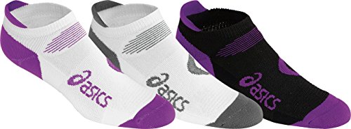 ASICS Women's Intensity Single Tab Socks (3-Pack), Large, Byzantium Assorted