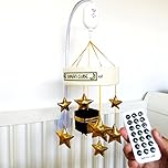 Qur’an Cube Baby Cot Mobile - Islamic Kaaba Quran and Nasheeds - Full Quran (114 surahs) Recited - Remote Control - Rechargeable Baby Cot- Gift for Newborn, White
