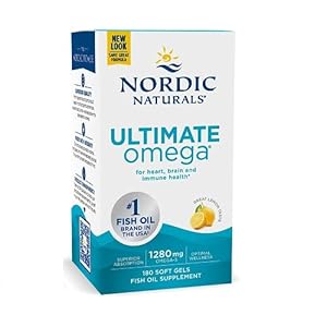 Ultimate Omega, Lemon Flavor – 180 Soft Gels – 1280 mg Omega-3 – High-Potency Omega-3 Fish Oil with EPA & DHA – Promotes Brain & Heart Health – Non-GMO – 90 Servings