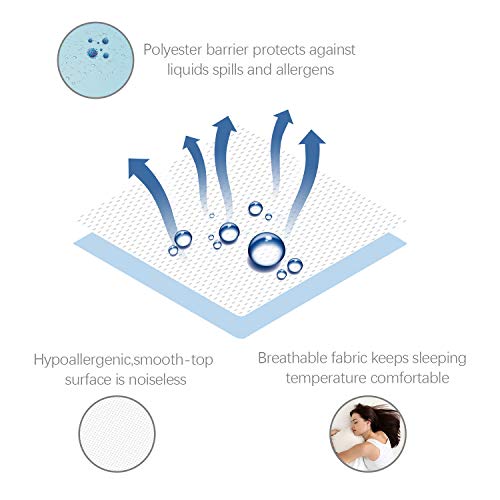 Waterproof Mattress Protector California King, Mattress Cover 8"-10" Deep, Premium 6-Sided Mattress Encasement, Breathable And Absorbent #TOP4