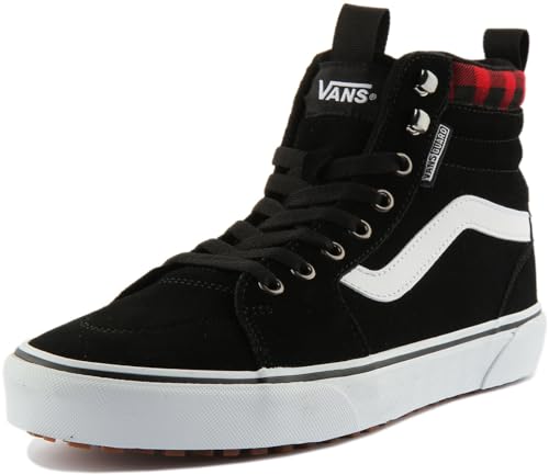 Vans Men's Filmore Hi VansGuard Sneaker, (Suede) Black/red Plaid, 9 UK