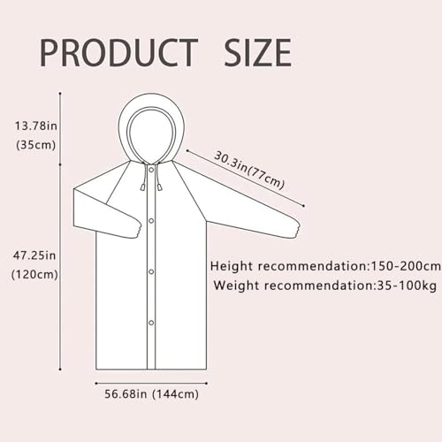 4PCS unisex Raincoats;EVA adult raincoat, reusable with hood Emergency camping survival kit, waterproof lightweight women's and men's raincoat with hood and sleeves (white 4pcs)