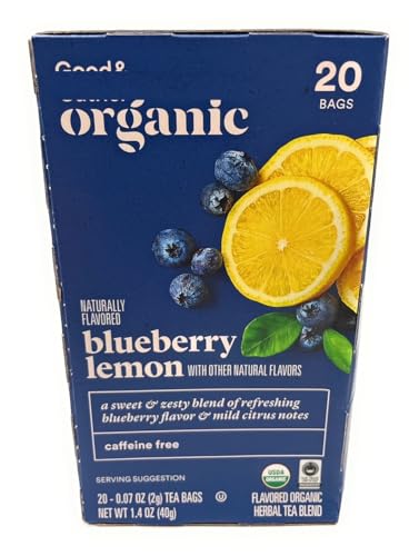 Organic Blueberry Lemon Tea, Naturally Flavored with Blueberry and Citrus