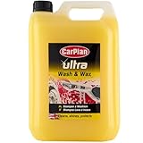 CarPlan POL102 Car Wash Shampoo and Wax Protective Layer 5L Ph Neutral 5 Litre Detailing Cleaner Care Vehicle Cleaning Soap - Remove Dirt Road Grime Streak Free Showroom Shine Finish