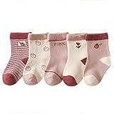 BIISDOST Sockenschuhe Baby Lauflernschuhe Jungen und Mädchen Weiche Sohle Baby Schuhe Mary Jane Babyschuhe Lauflernschuhe Rutschfest Babyschuhe Baby Schuhe 0-3monate