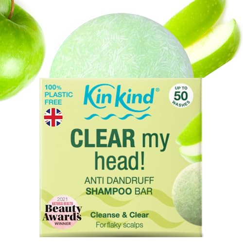 KinKind Shampoo Bar - CLEAR My Head! Anti Dandruff Shampoo Bars for Flaky Scalp | Solid Shampoo Bars, Natural Shampoo Bar, Travel Shampoo Bars for Hair UK | Up to 50 Washes - Vegan - Image 3