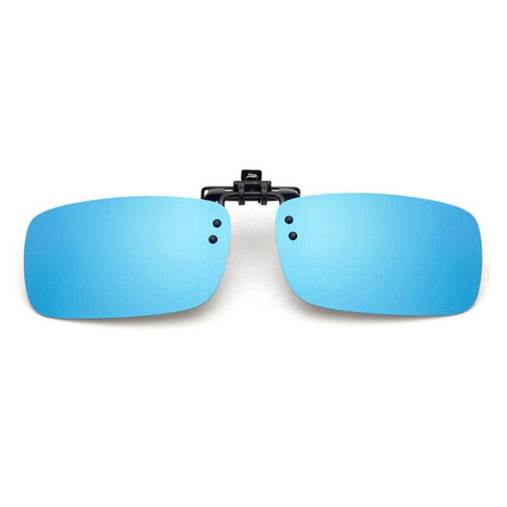 Polarized Clip On Flip-up Driving Glasses Night Vision Len UV400 Sunglasses for Men Women Driving Hiking Fishing Outdoor Sport-Blue 1pc
