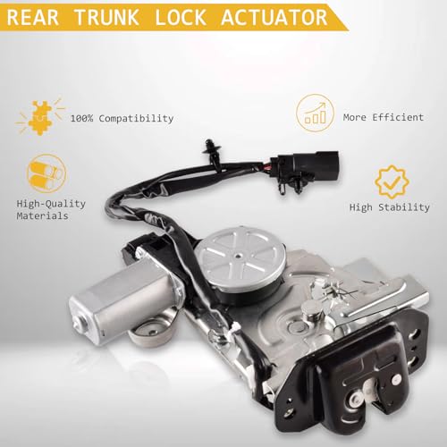 Image of Rear Door Lock Actuator Compatible with 2013-2019 Ford Flex, Trunk Latch Actuator Replacement EU5Z7843150A