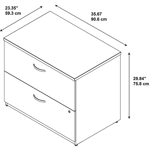 Bush Business Furniture Series C 36W 2 Drawer Lateral File In Mocha Cherry #TOP2
