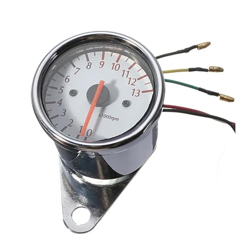 オートバイ用タコメーター 0-13000 タコメーター RPM ゲージ 回転計 ユニバーサル ハーレー用 DC 12V