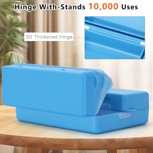 Image of FYY Travel Pill Organizer,7 Compartments Large Pill Box Medicine Case-Blue