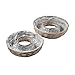 Pflanzring Rattan im 2er-Set - Stilvoller Übertopf für Trauerfloristik & Dekoration (D: 44/50 H: 11/13 cm - Grau)