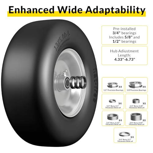 RONPOW 13x5.00-6 Flat Free Zero Turn Lawn Mower Tires, 500 lbs Load by RONPOW - Used condition - Image 5