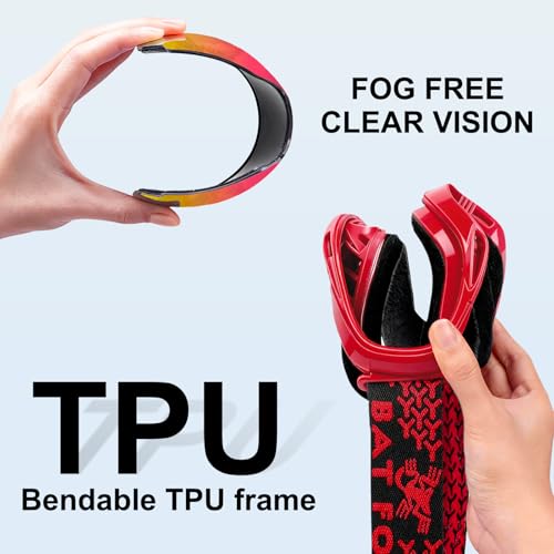 Image of BATFOX Dirt Bike ATV Goggles Motorcycle Gear Riding Motocross Dirtbike 4-Wheeler MX DH Accessories Goggles Glasses for Men Women Youth UV400 Protection Dust-proof Anti-Slip Strap