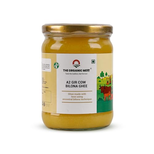 Image of The Organic Meva A2 Bilona Cow Ghee 500 ml | Pure A2 Desi Cow Ghee | Traditional Bilona Churned Ghee | 100% Natural & Organic | Rich Aroma & Authentic Taste | Pure Clarified Butter