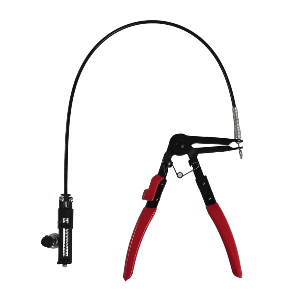 QUAHEAS Hose Clamp Pliers with Flexible Wire 230 mm Length, Clamping Opening Range 50-0 mm, Suitable for Metal and Plastic Hoses 18-54 mm, Ideal for Workshop