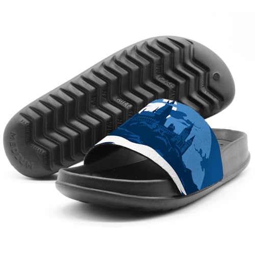 Harry Potter Hogwarts House Crests Unisex Adult Hype Slides Adjustable Flip Flop Velcro Sandals Collection4