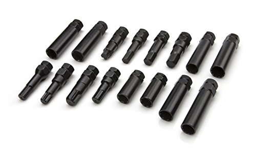 Steelman Pro - 78537 16-Piece Locking Lug Nut Master Key Set For Auto Mechanics Variety Of Spline Star And Hex Style Keys Thin-Walled/Extra-Long Lug Keys To Prevent Damage To Wheels Double-Hex Heads #TOP1
