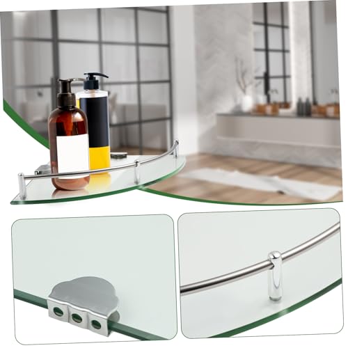 Étagère angle verre trempé et support inoxydable au design premium - 7