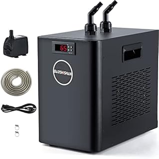 BAOSHISHAN Aquarium Chiller 42gal 1/10 HP Water Chiller for Hydroponics System with Compressor Refrigeration Special Quiet Design for Fish Tank Axolotl Coral Reef Tank 160L