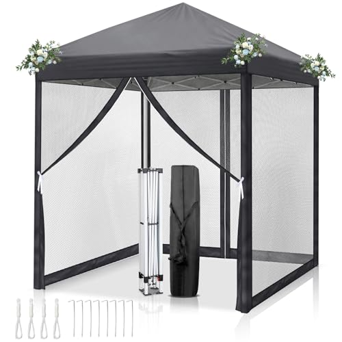 Bonnlo Pop-Up Gazebo with Mesh Sides - Versatile Outdoor Garden Shelter with Mosquito Net, Instant Canopy Tent (2x2m)