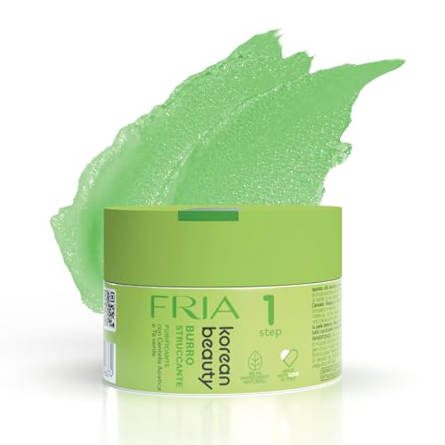 Fria Korean Beauty Burro Struccante Purificante con Centella Asiatica, Rimuove il Trucco Waterproof, Testato su Occhi e Pelli Sensibili, Delicato su Occhi e Ciglia, Confezione da 80ml
