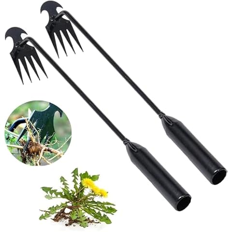 Rhiney Weed Puller Tool, 2023 New Durable Garden Weed Pulling Tool, Portable Garden Weeder Tool for Vegetable Gardening Backyard Farm Planting & Weeding (2PCS) Cover