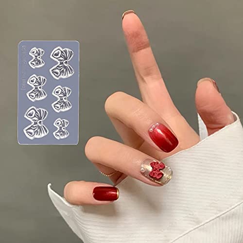 Sunfairy 26 Stück/Set von Silikon-Nagelkunst-Formen, Schleife, geschnitzte Nägel, Kristall-Gelee, Nagelschmuck, 3D-Harz… – Bild 2