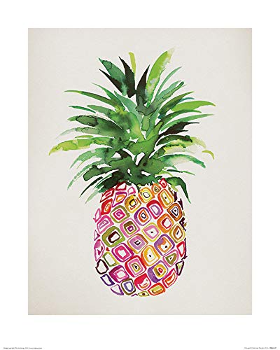 The Art Group Pineapple Summer Thornton Art Print, Paper, Multi-Colour, 40 x 50 x 1.3 cm