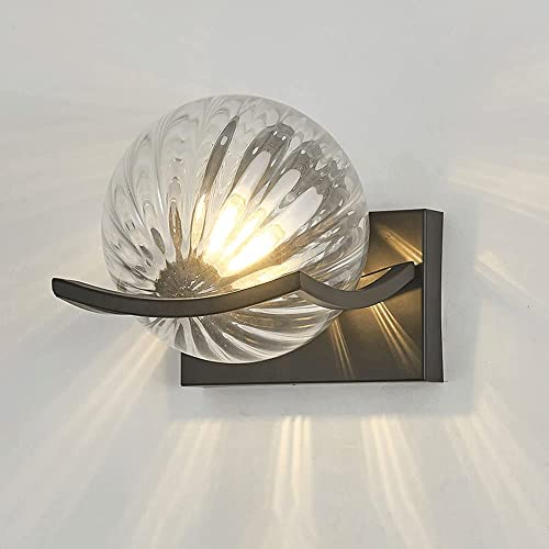 Lámpara de pared de cristal para eliminar sombras en el dormitorio con su portalámparas E27