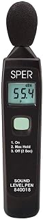 Sper Scientific Type 2 Sound Level Pen 840018 - Compact Noise Meter with Digital LCD Display, Accurate Measurement 30-130 dB Range, Portable for Environmental Monitoring & More - 4 pc