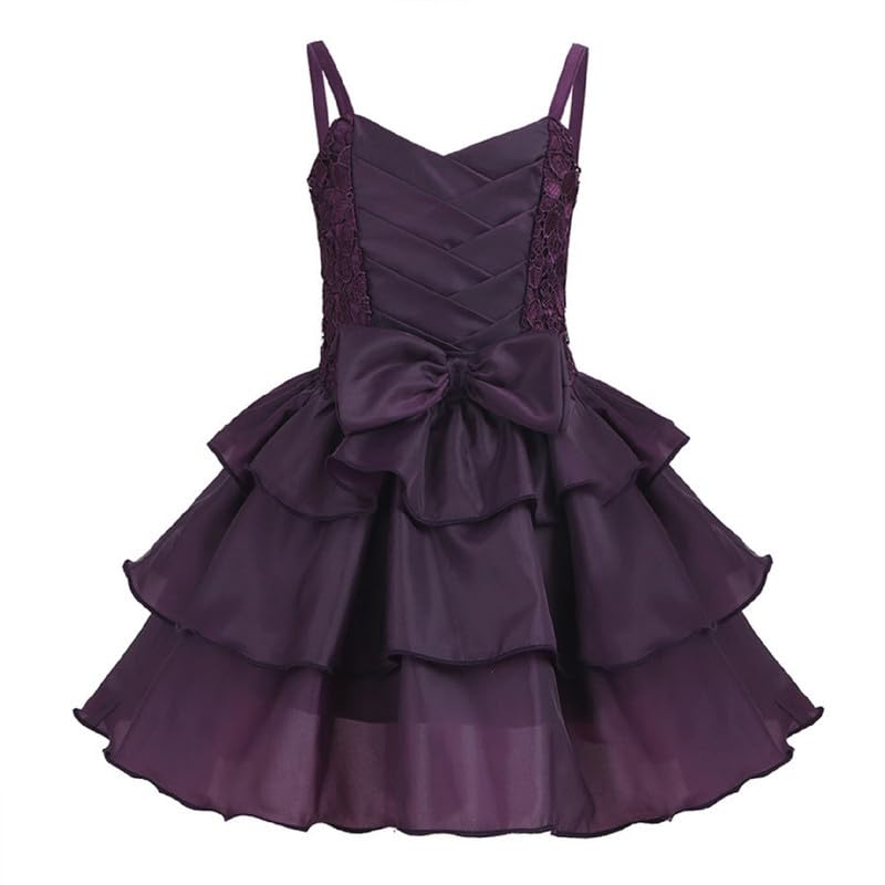 Image of Ripening Baby Girls Stylish Princess Dresses Satin Pretty Birthday Kids Frock
