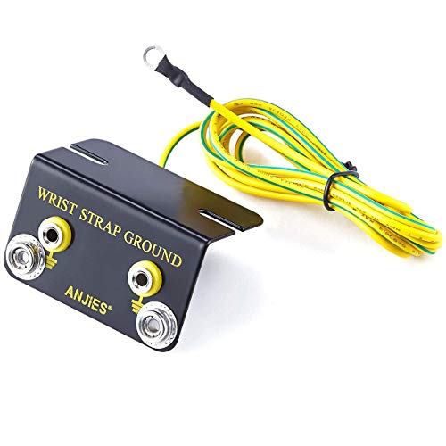 Image of MEETOOT 2pcs 2 Holes ESD Anti Static L-Type Grounding Socket for Wrist Strap Ground